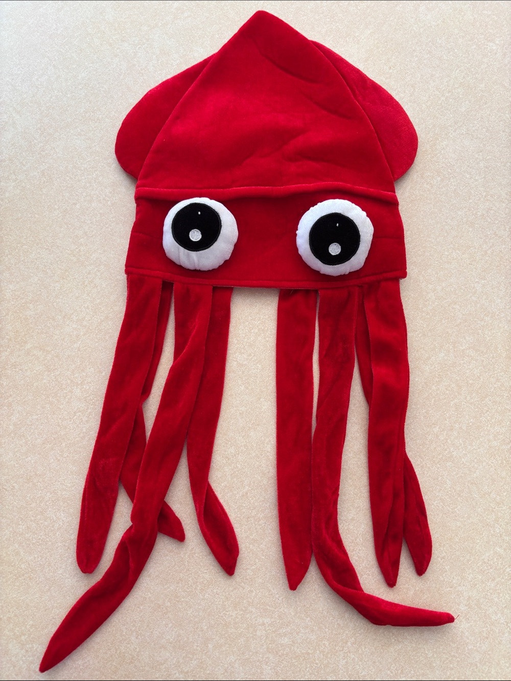 Plush Red Squid Hat